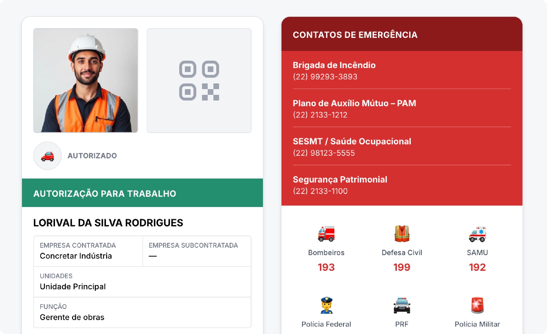 Crachá inteligente integrado